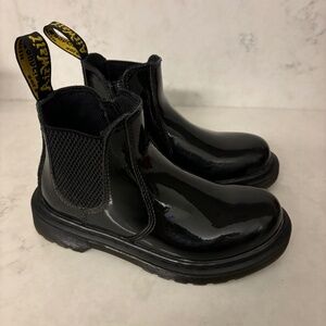Like New Dr Martens girls youth size 12 patent Chelsea boots (kids size)